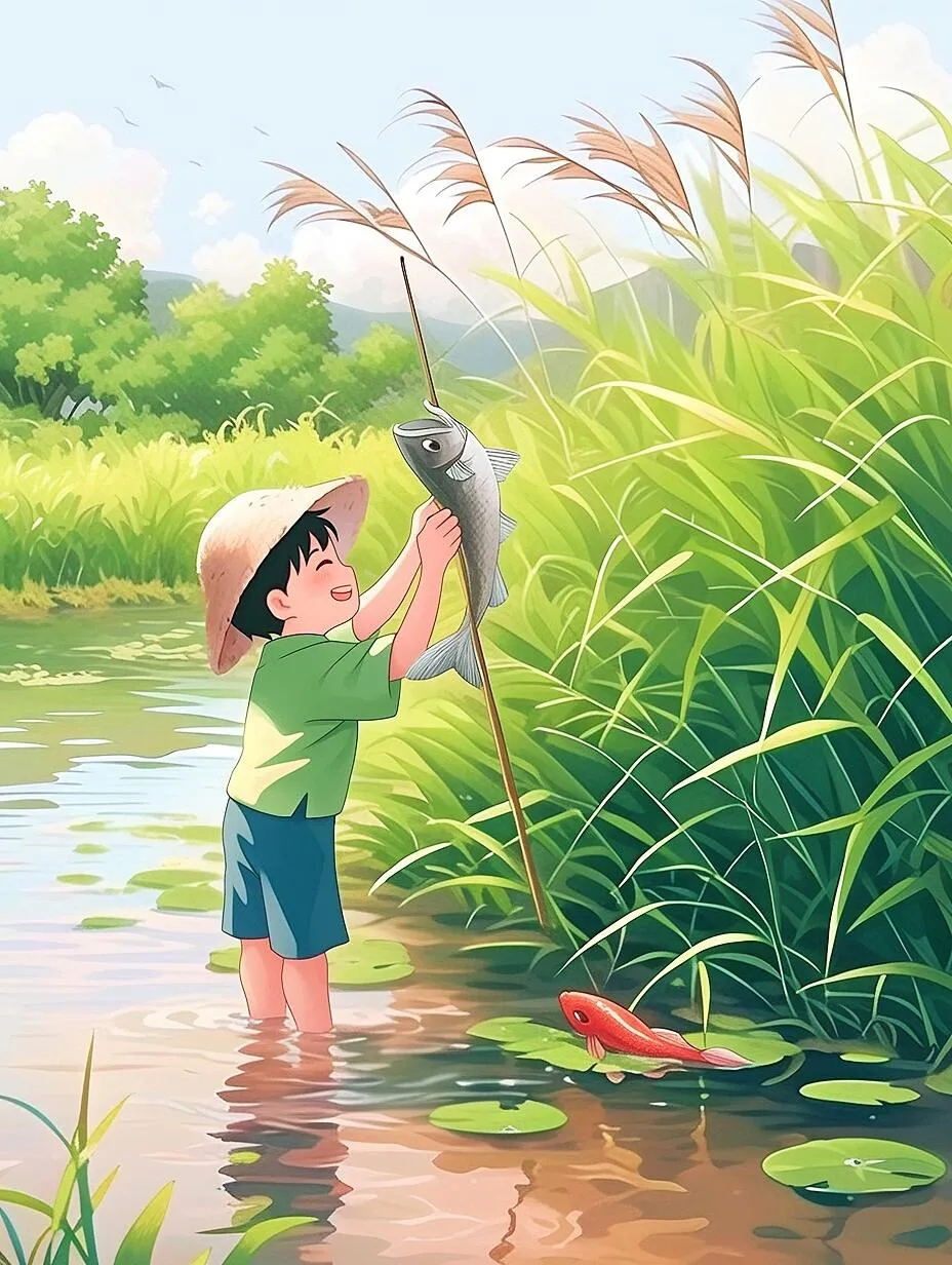 儿时记忆-抓鱼的快乐