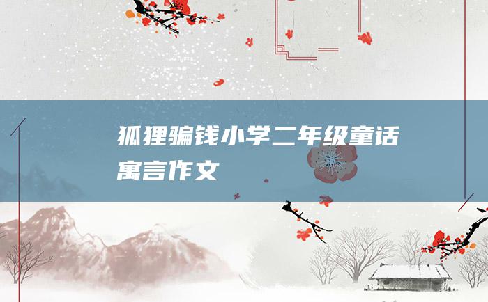 狐狸骗钱 小学二年级童话寓言作文