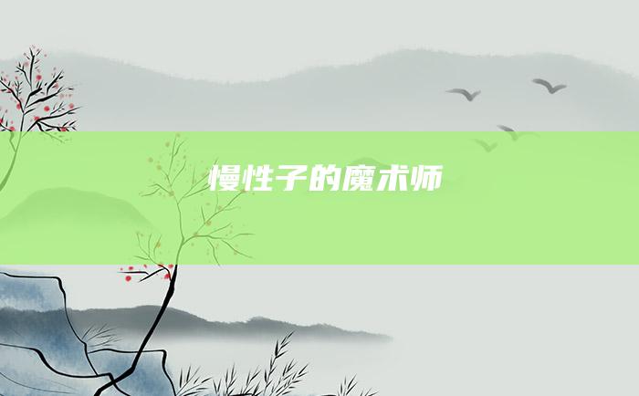 慢性子的魔术师