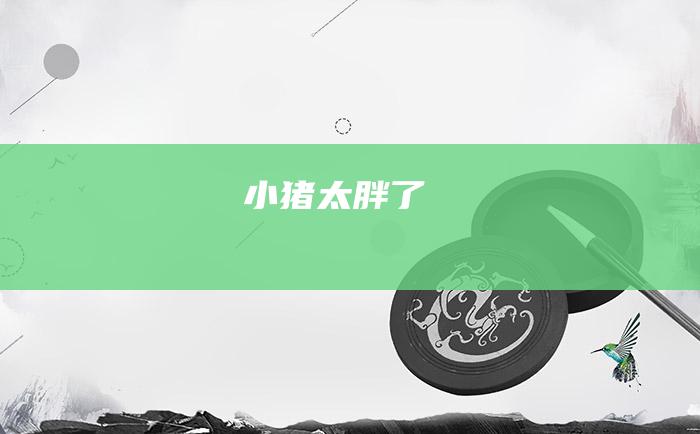 小猪太胖了