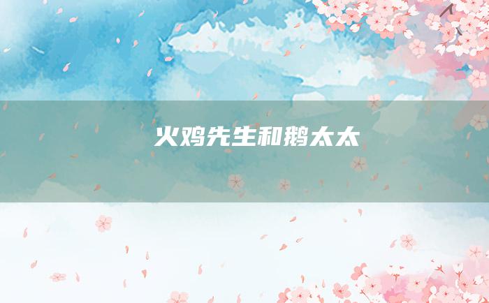 火鸡先生和鹅太太