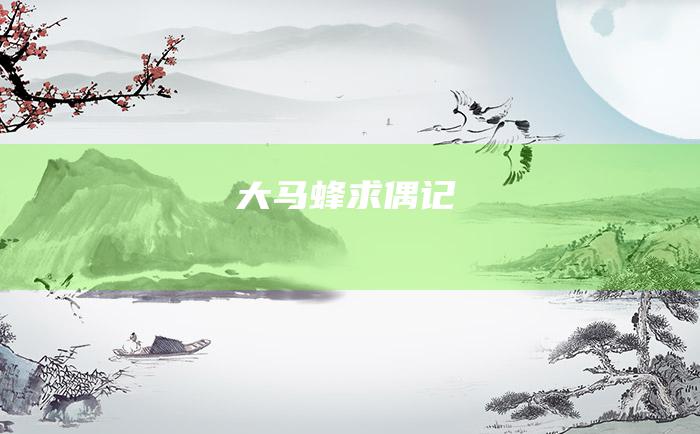 大马蜂求偶记