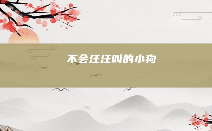 不会汪汪叫的小狗