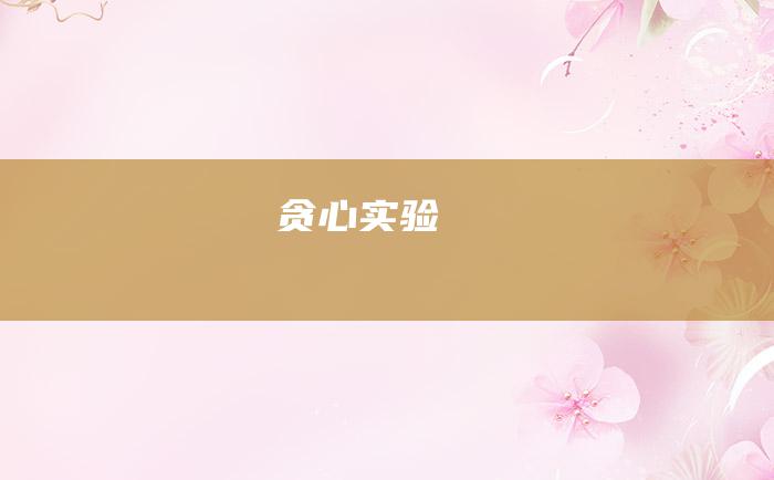贪心实验