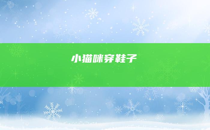 小猫咪穿鞋子