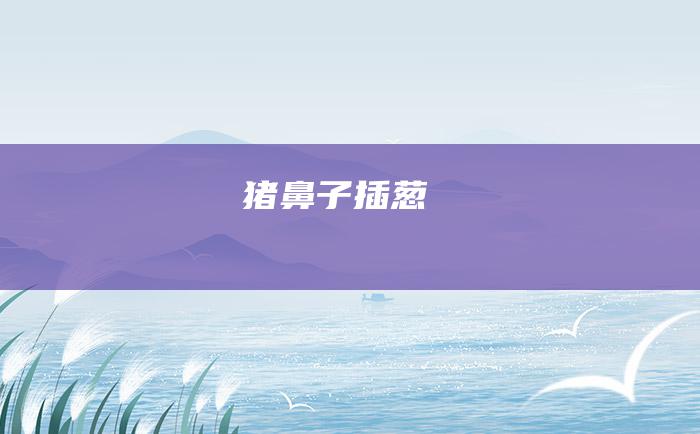猪鼻子插葱