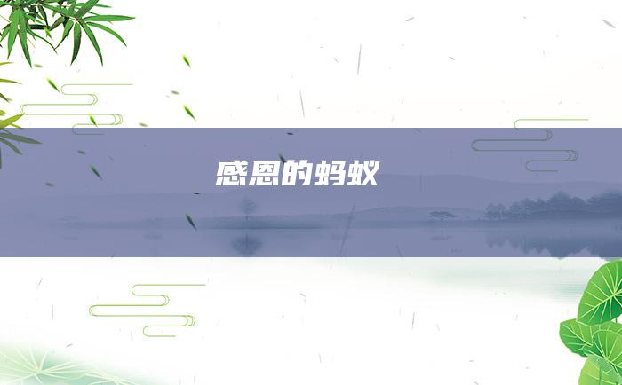 感恩的蚂蚁