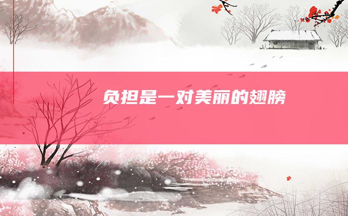 负担是一对美丽的翅膀