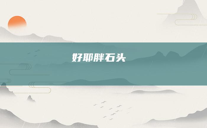 好耶胖石头