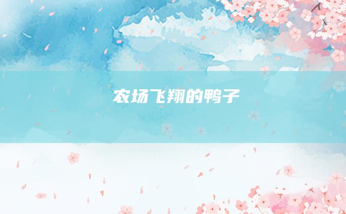农场飞翔的鸭子