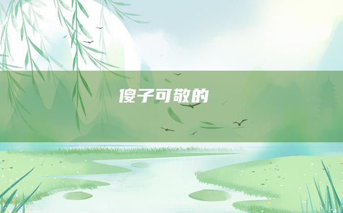 傻子 可敬的