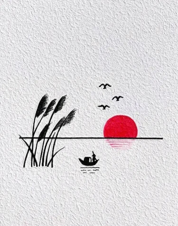 简笔画-简约却不简单的意境