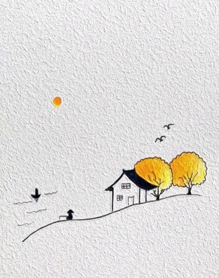 简笔画-简约却不简单的意境