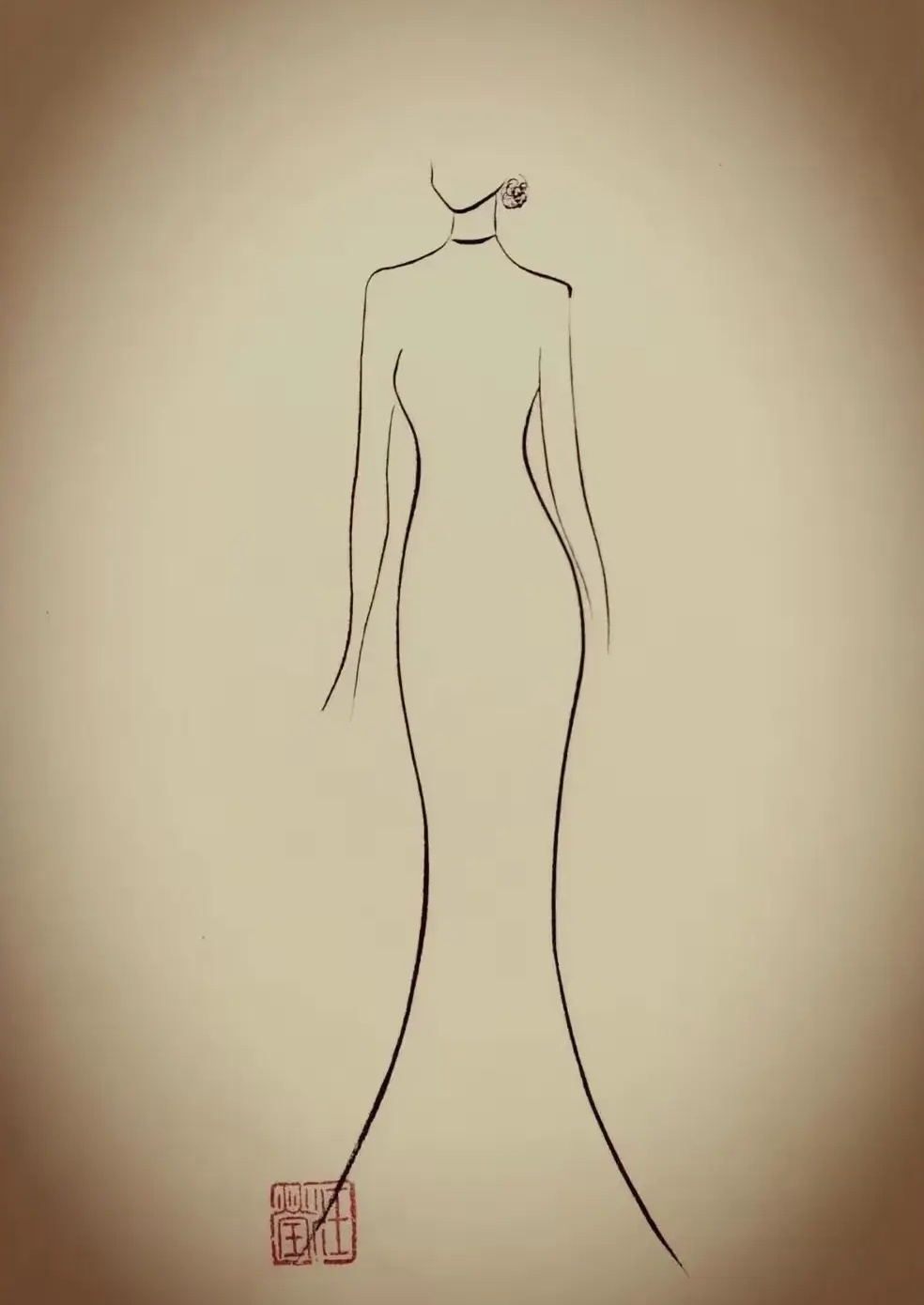 用最少的线，画出最美的女人-小河時雅