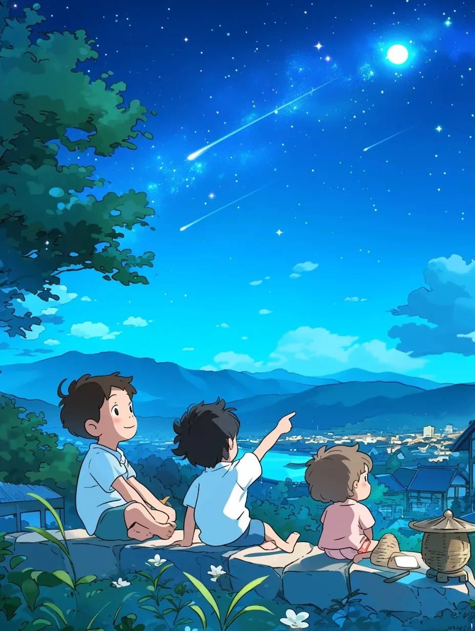 儿时记忆-小时候看星星的场景