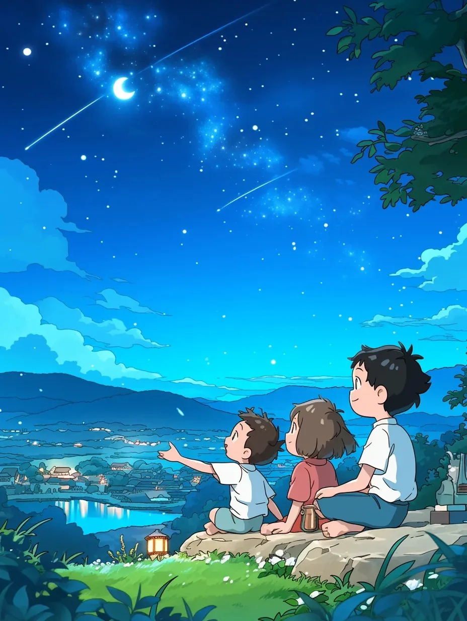 儿时记忆-小时候看星星的场景