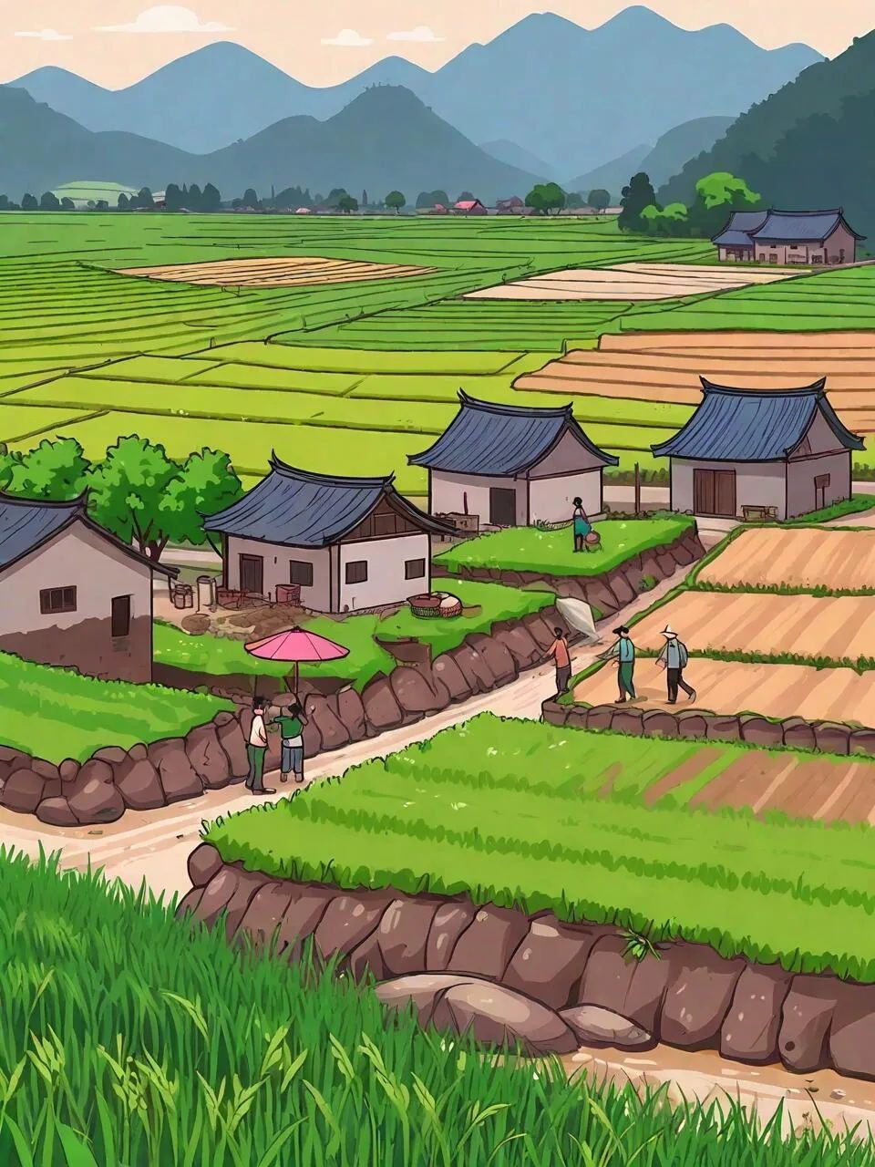 儿时插画-记忆力的农田