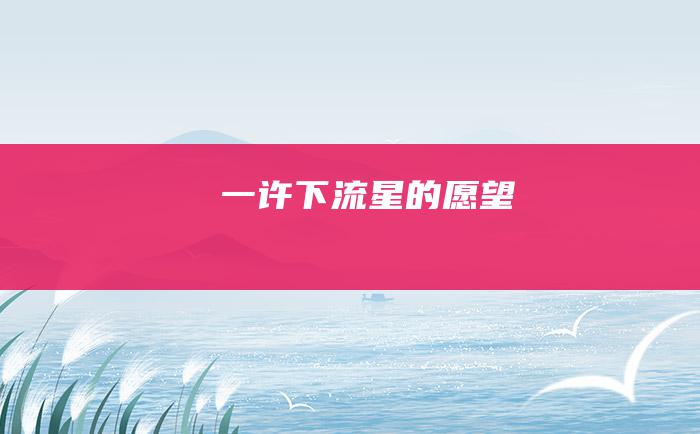 一许下流星的愿望