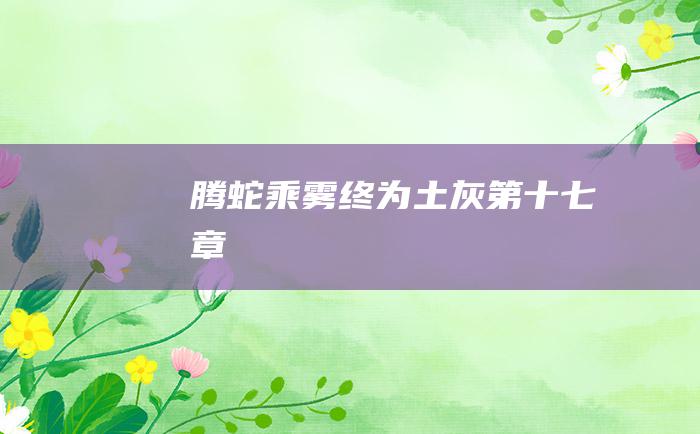 腾蛇乘雾终为土灰第十七章