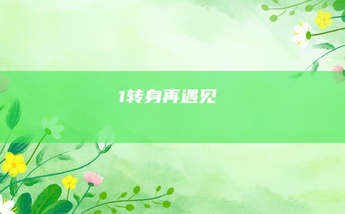 1 转身再遇见