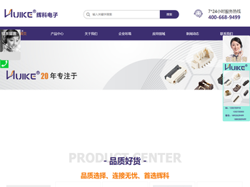 辉科电子，线对板连接器，板对板连接器，FPC连接器，射频连接器，网络连接器，电池座，排针，排母，条形连接器，BTB连接器，钮扣电池座，圆孔排针，圆孔排母