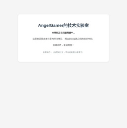 AngelGamer的技术实验室