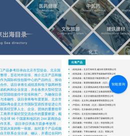 北京市出海产品目录