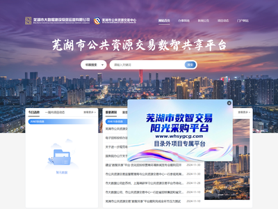 芜湖市公共资源交易数智共享平台