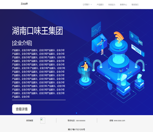 网站建设中，湖南口味王集团