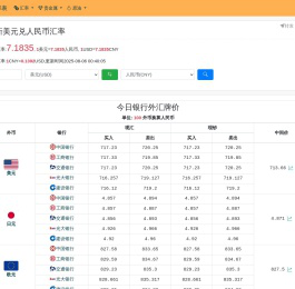 今日最新汇率,美元兑人民币汇率,在线汇率换算