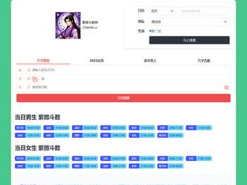 紫微斗数命盘解析