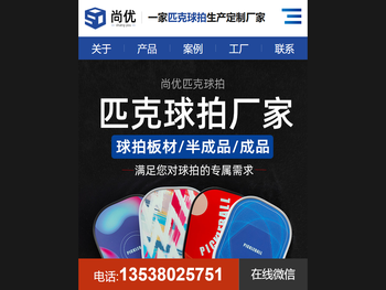 碳纤维匹克球球拍