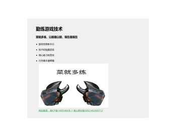 勤练游戏技术！