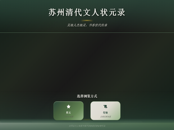 苏州清代文人状元录